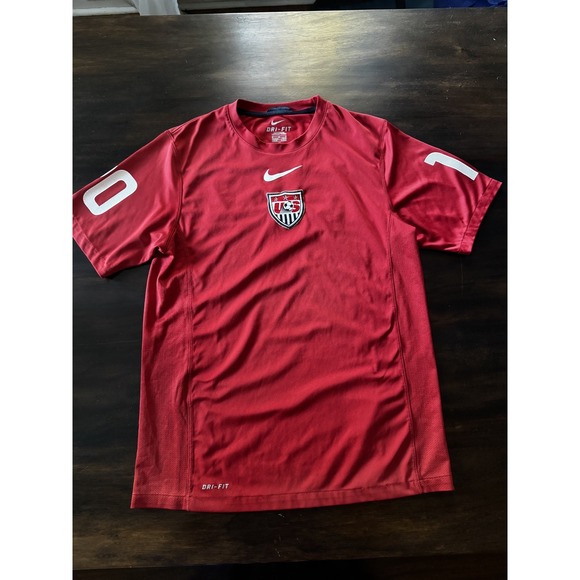 USA Soccer Jersey Men's Medium 2010 Red Training Nike Dri-fit - Picture 1 of 2